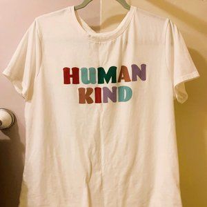 NINE WEST “Human Kind” Graphic Tee Shirt, Size XL